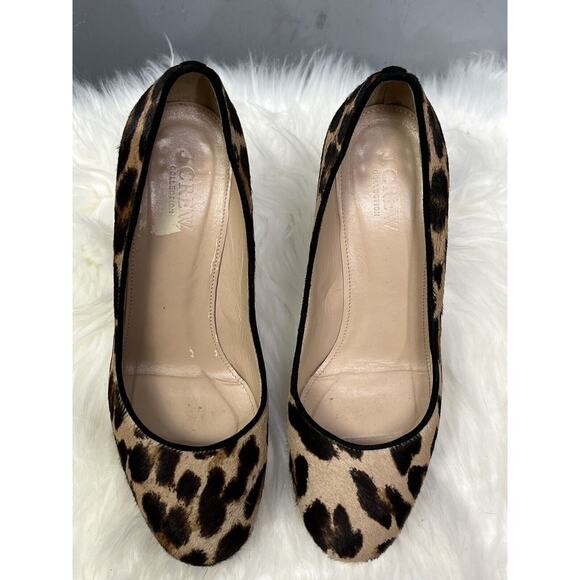 J. Crew Collection Pia Calf Hair Animal Print Pumps Womens Size 7 Heels - Picture 7 of 10